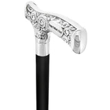 Father's Day Chrome Brass Personalized Engraving Fritz Cane Walking Cane Engraving - Tophatter Daily Deals