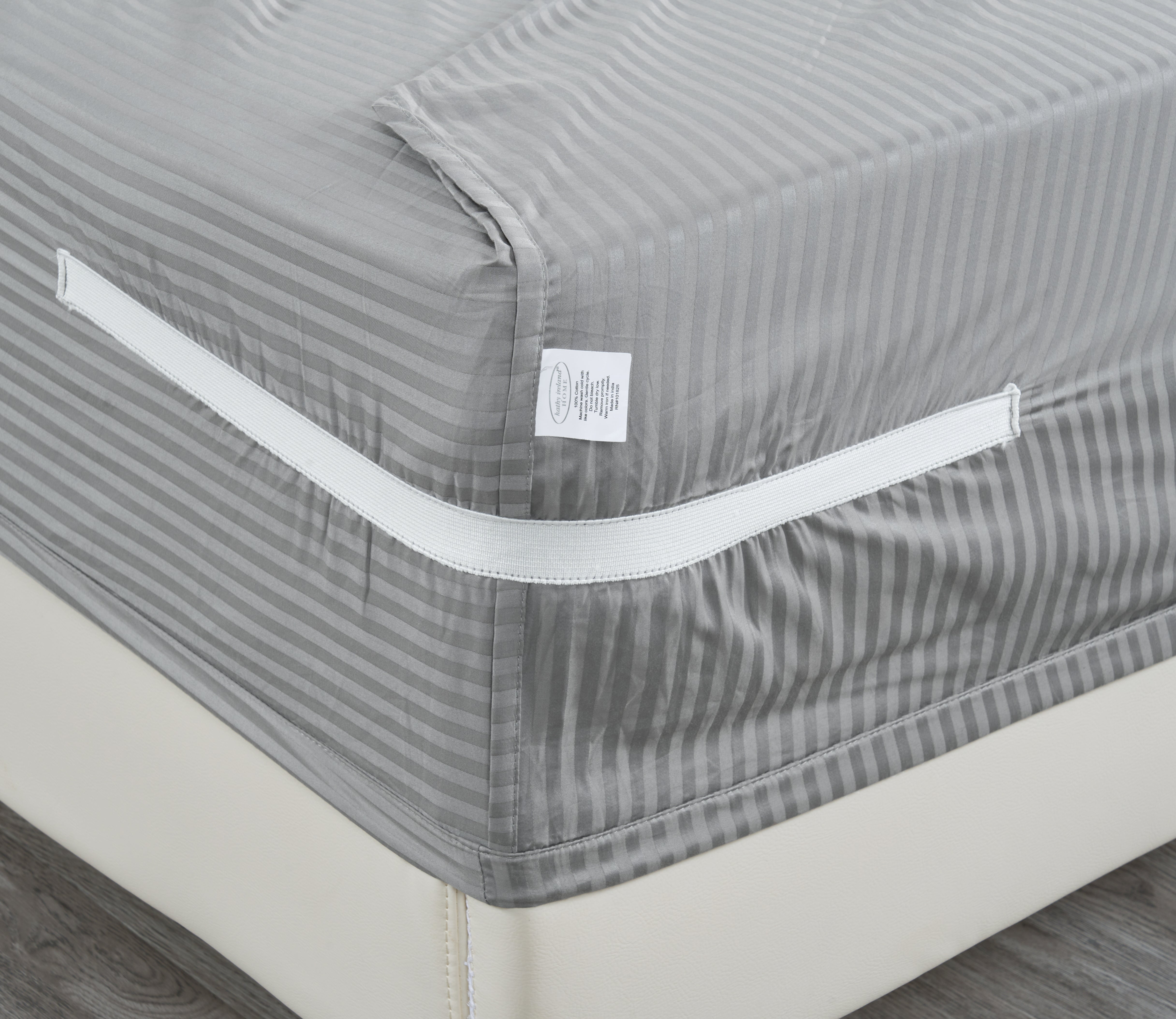 Kathy Ireland 500 Thread Count Damask Stripe Sheet Set with Optifit Bedding - Tophatter Daily Deals
