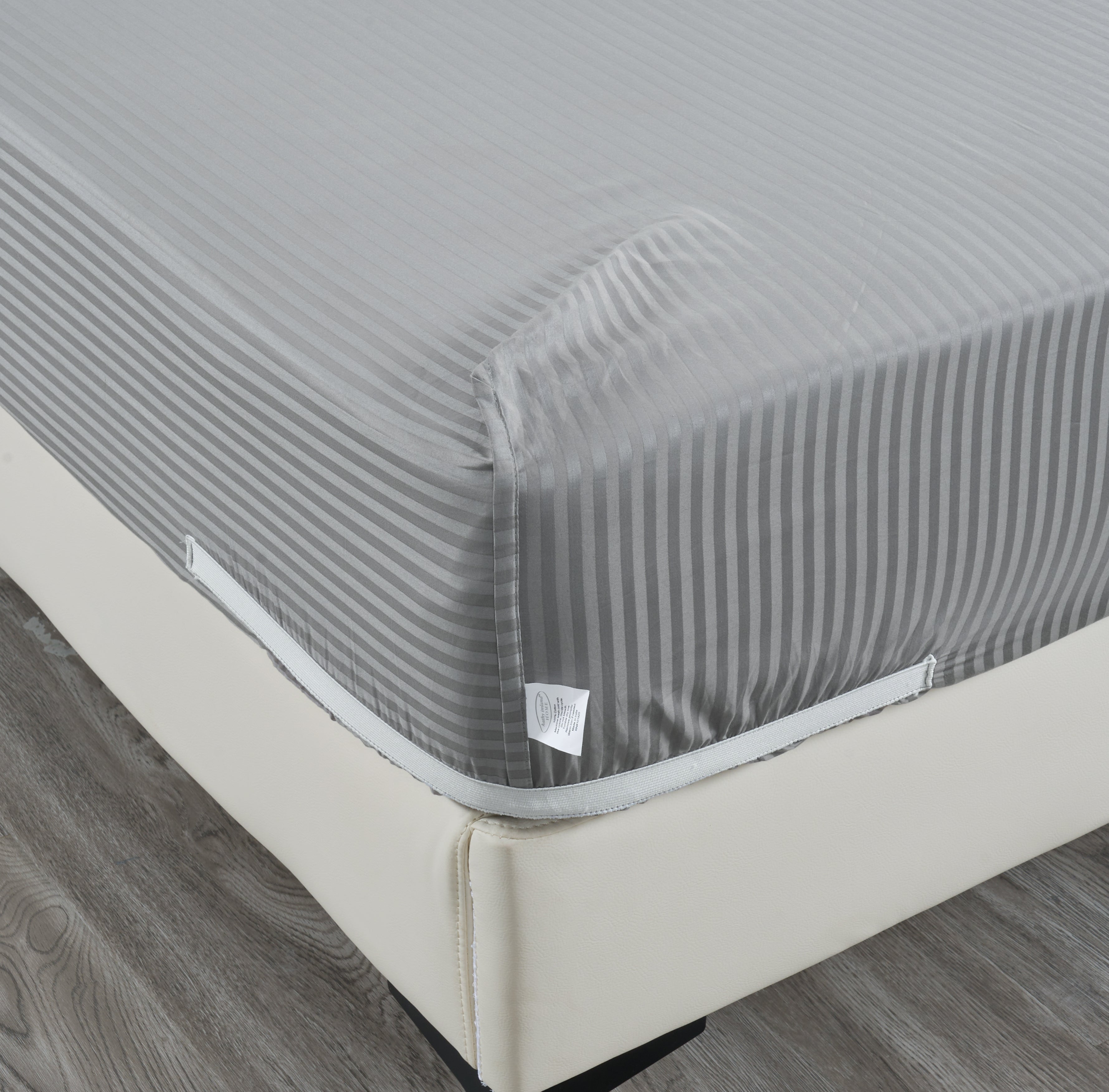 Kathy Ireland 500 Thread Count Damask Stripe Sheet Set with Optifit Bedding - Tophatter Daily Deals