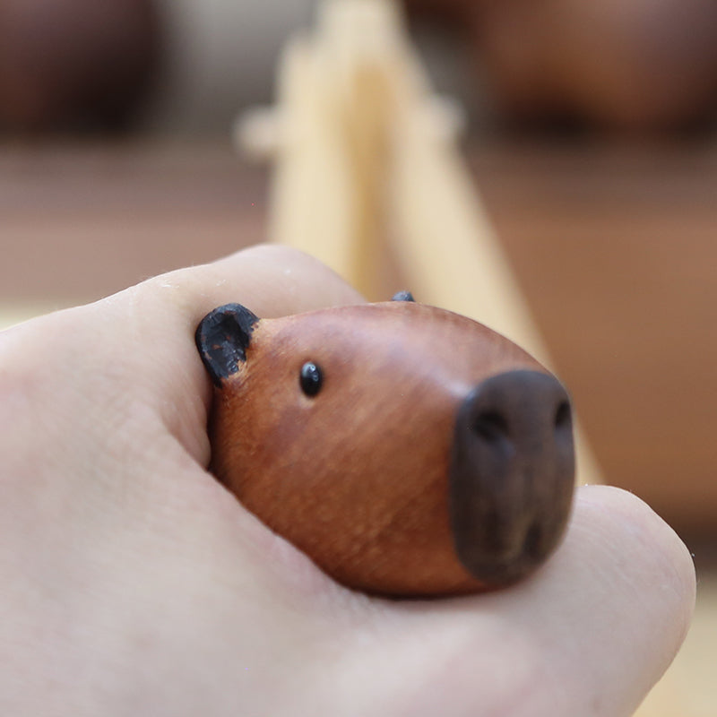 Capybara Handcrafted Wood Ornament Decor - Tophatter Daily Deals
