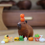 Capybara Handcrafted Wood Ornament + 10 Ornaments Decor - Tophatter Daily Deals