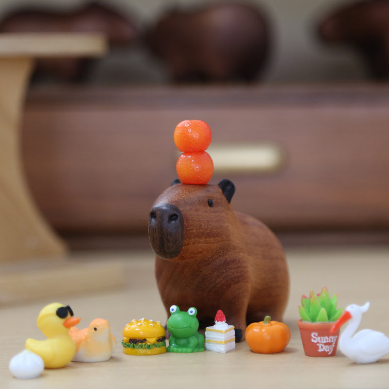 Capybara Handcrafted Wood Ornament + 10 Ornaments Decor - Tophatter Daily Deals