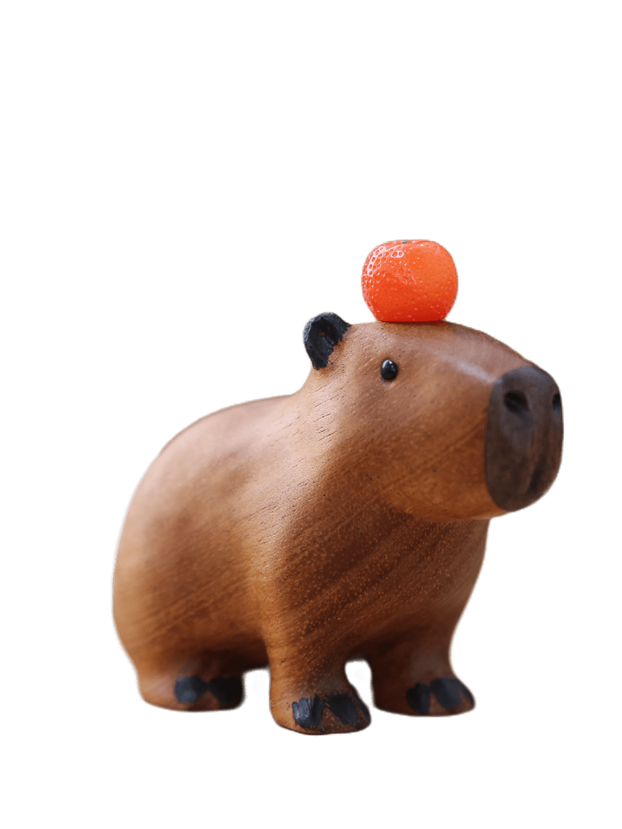 Capybara Handcrafted Wood Ornament Decor - Tophatter Daily Deals