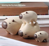 Capybara Jenga Wood Carving Decor - Tophatter Daily Deals