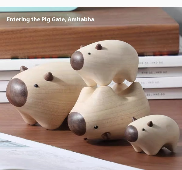 Capybara Jenga Wood Carving Decor - Tophatter Daily Deals