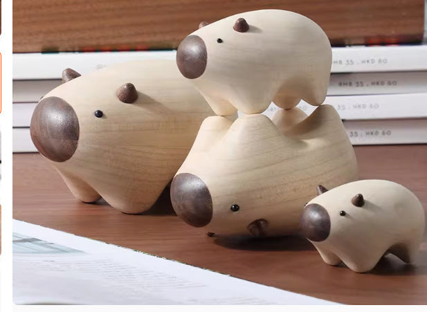 Capybara Jenga Wood Carving Decor - Tophatter Daily Deals