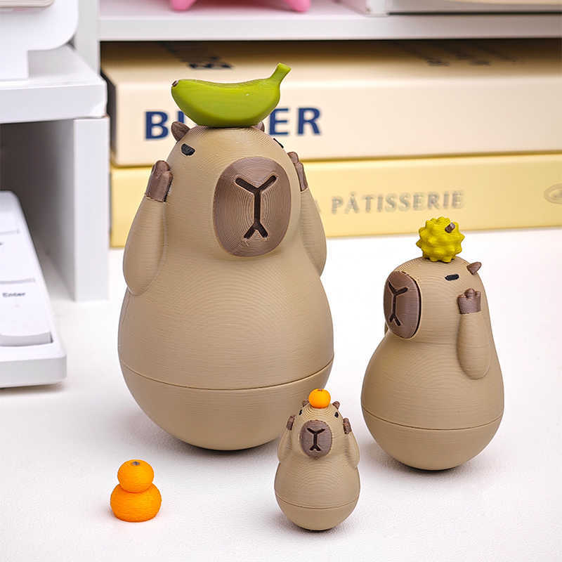 Capybara Roly-Poly Doll Set Decor - Tophatter Daily Deals