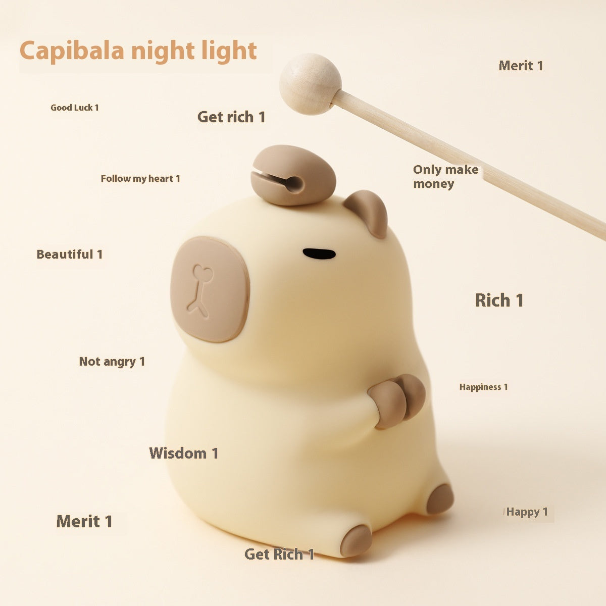 Capybara and Flower Night Light Lighting - Tophatter Daily Deals