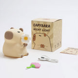 Capybara and Flower Night Light Daisy and Tulip Style Lighting - Tophatter Daily Deals