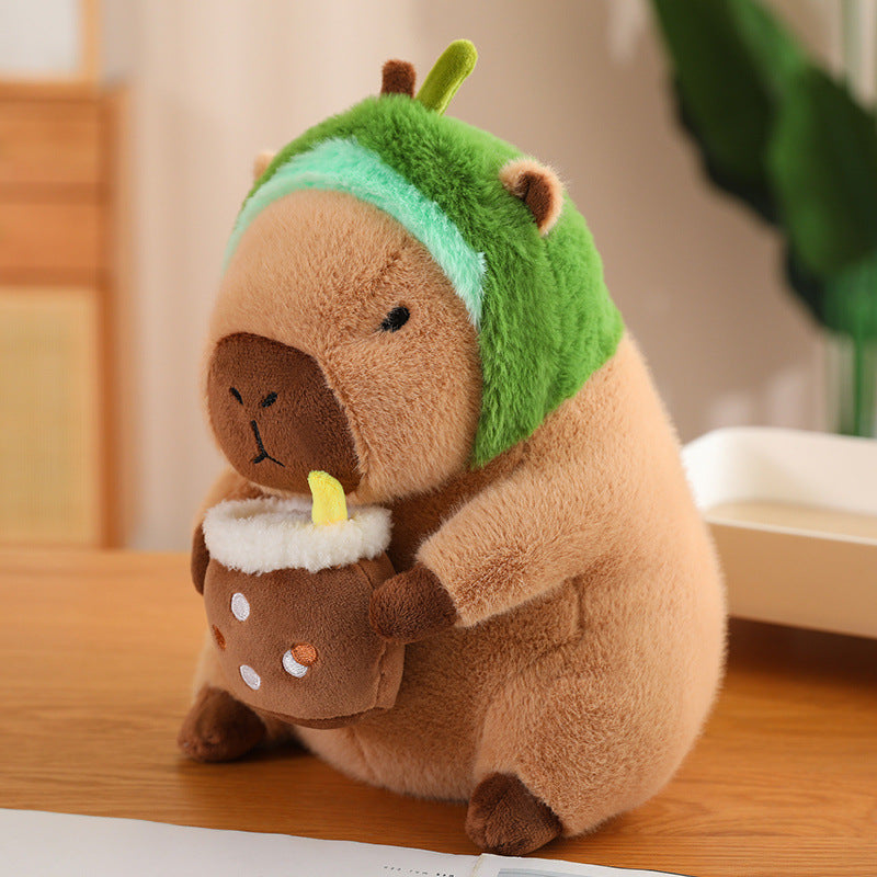 Capybara and Toast Doll Plush Avocado 30 cm Soft Toy - Tophatter Daily Deals