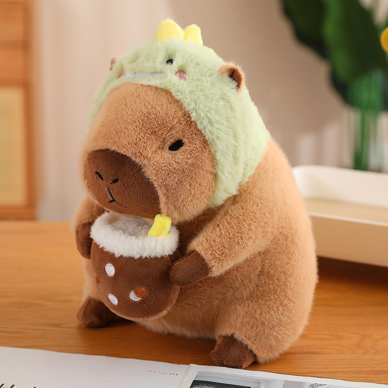 Capybara and Toast Doll Plush Dinosaur 30 cm Soft Toy - Tophatter Daily Deals