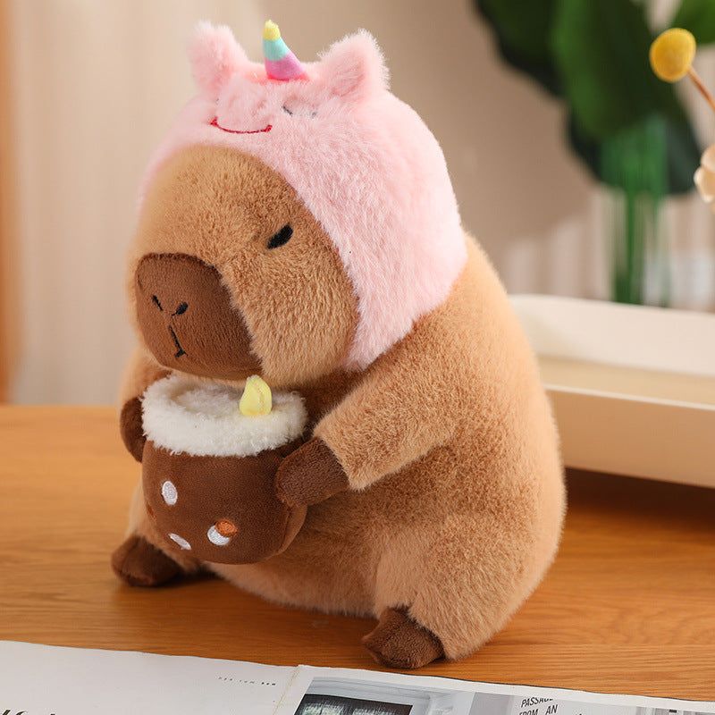 Capybara and Toast Doll Plush Unicorn 30 cm Soft Toy - Tophatter Daily Deals
