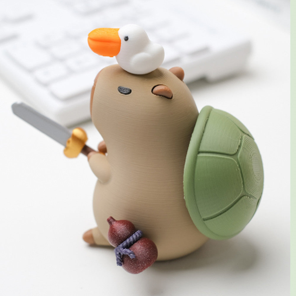 Capybara on Turtle Fishing Ornament Decor - Tophatter Daily Deals