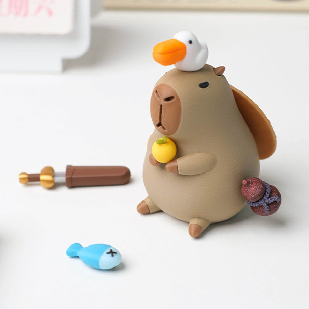 Capybara on Turtle Fishing Ornament Decor - Tophatter Daily Deals