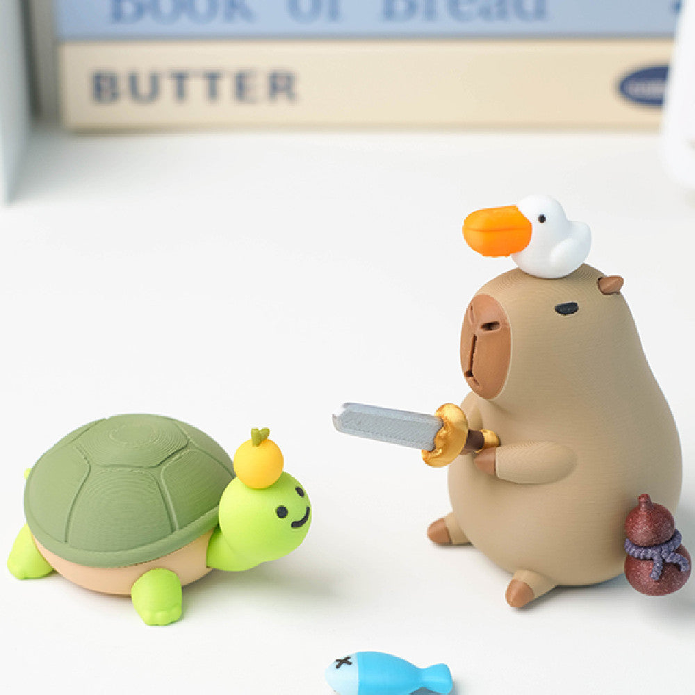 Capybara on Turtle Fishing Ornament Classic Decor - Tophatter Daily Deals