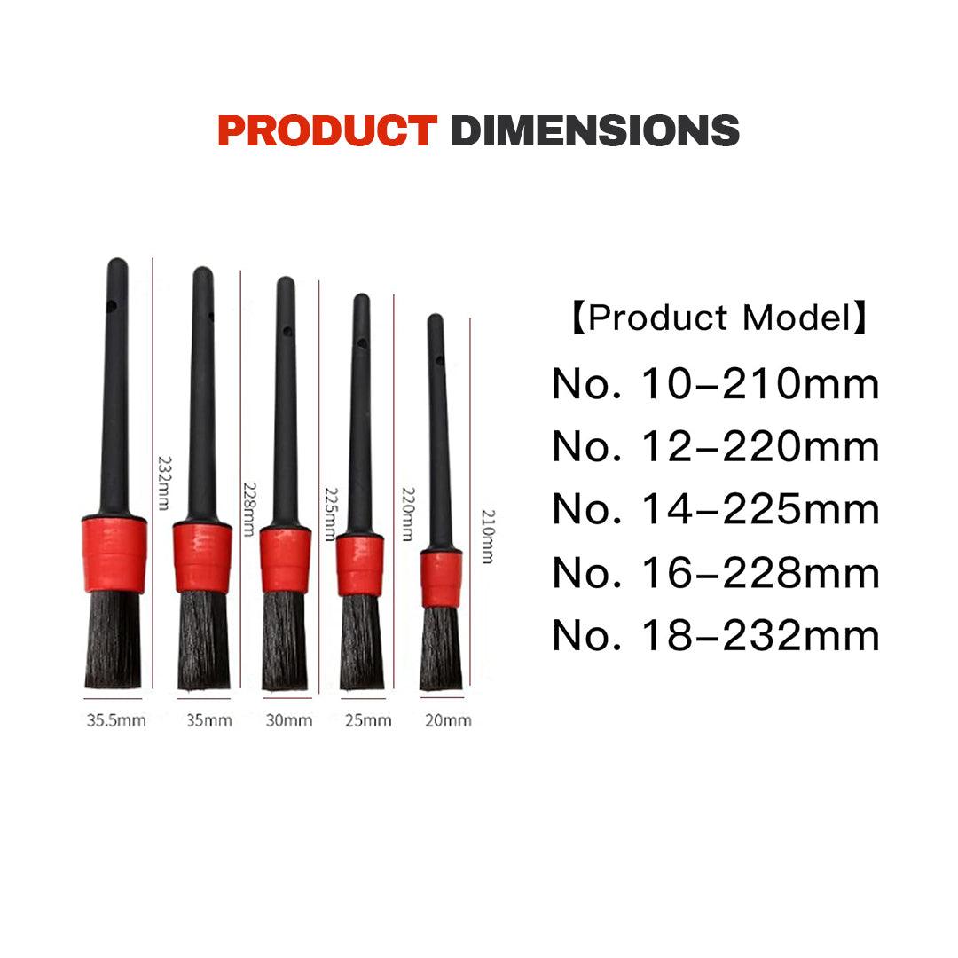 Car Detail Brush Set - 5Pcs Car Detailing Brush Detail For Cleaning Wheels Engine Emblems Air Vents Set Car Accessories - Tophatter Daily Deals