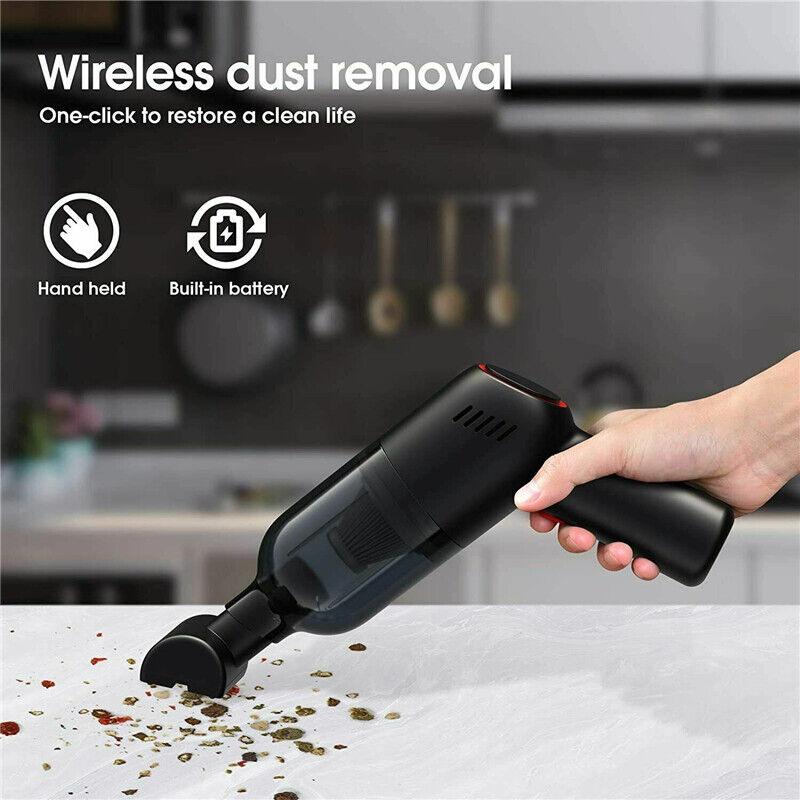 Best Cordless Vacuum Cleaner UK - Handheld Vaccum Mini Power Suction USB Rechargeable Apparel & Accessories - Tophatter Daily Deals