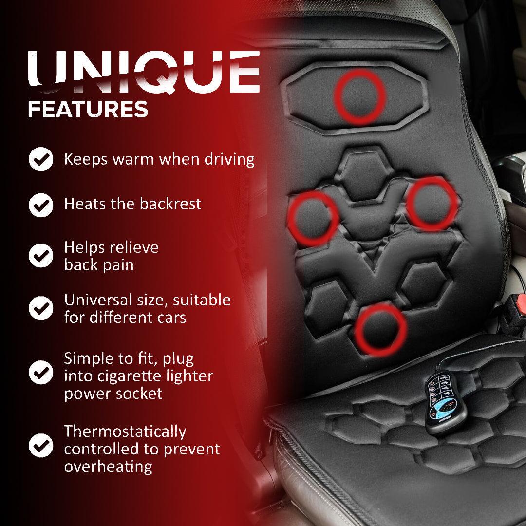 Massage Seat Cover for Car - Car Seat Back Massager Heated Remote Control Massage Chair Home Van Cushion Personal Care - Tophatter Daily Deals
