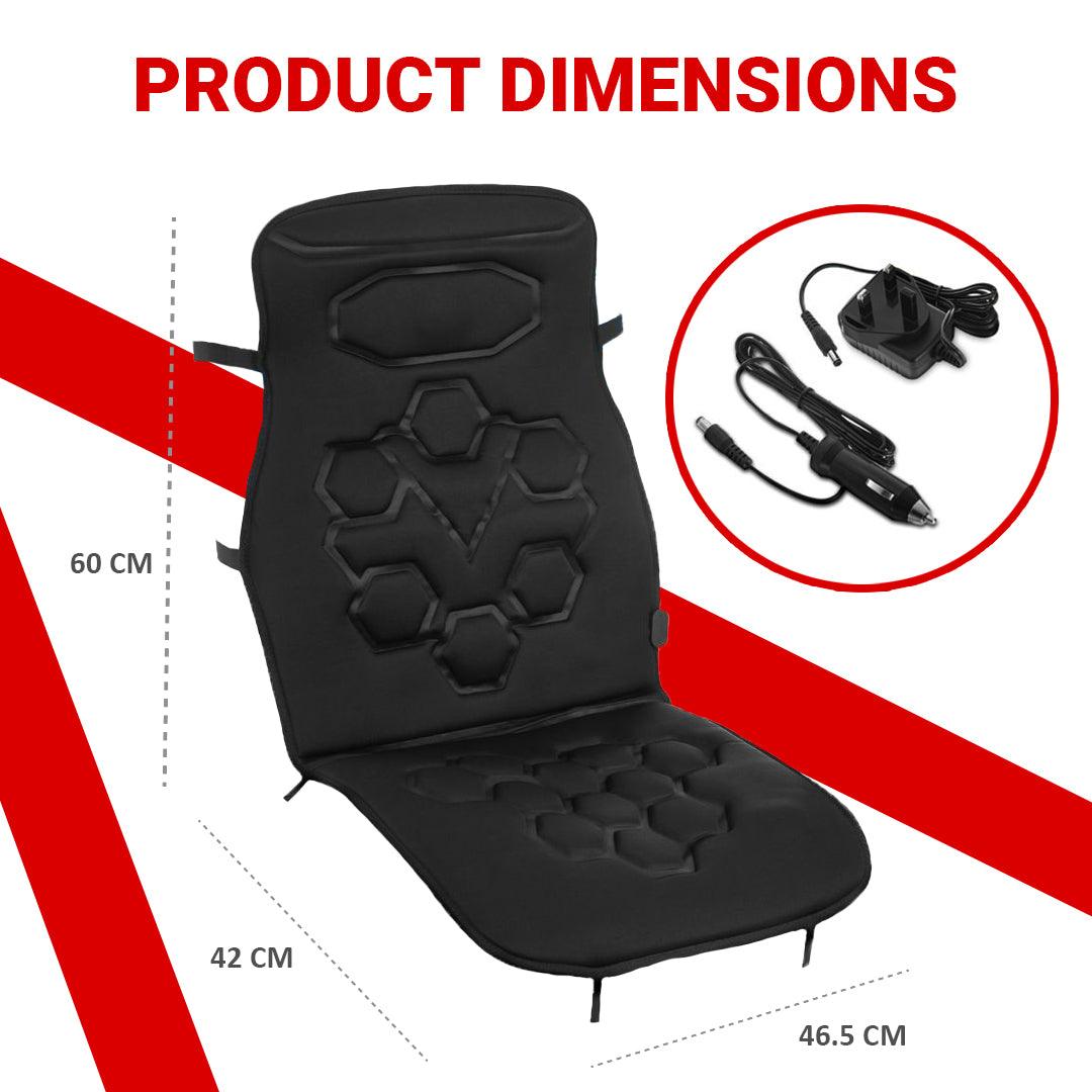 Massage Seat Cover for Car - Car Seat Back Massager Heated Remote Control Massage Chair Home Van Cushion Personal Care - Tophatter Daily Deals