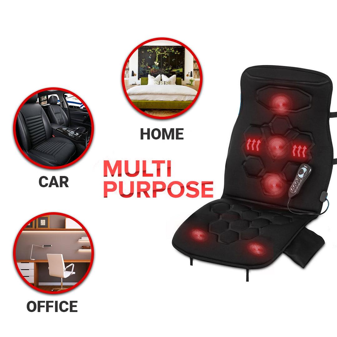 Massage Seat Cover for Car - Car Seat Back Massager Heated Remote Control Massage Chair Home Van Cushion Personal Care - Tophatter Daily Deals