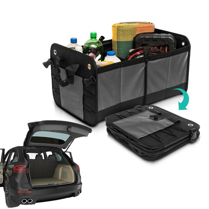 Car Boot Organiser - Heavy Duty Collapsible Foldable Tidy Pocket Storage Car Accessories - Tophatter Daily Deals