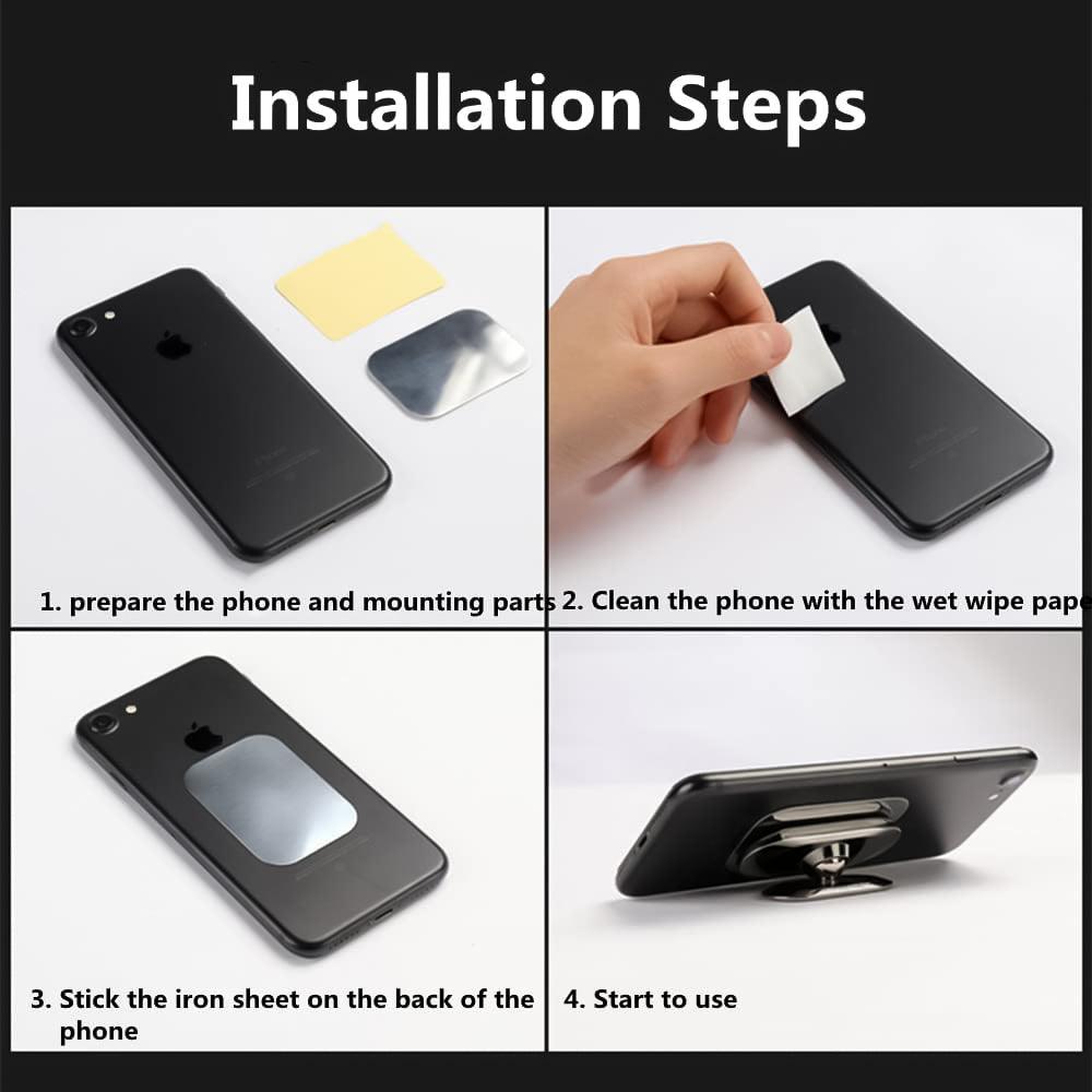 Magnetic Phone Mounts for Cars - Universal 360° Magnetic Car Mobile Phone Holder Mount Dashboard Desk Rotating Apparel & Accessories - Tophatter Daily Deals