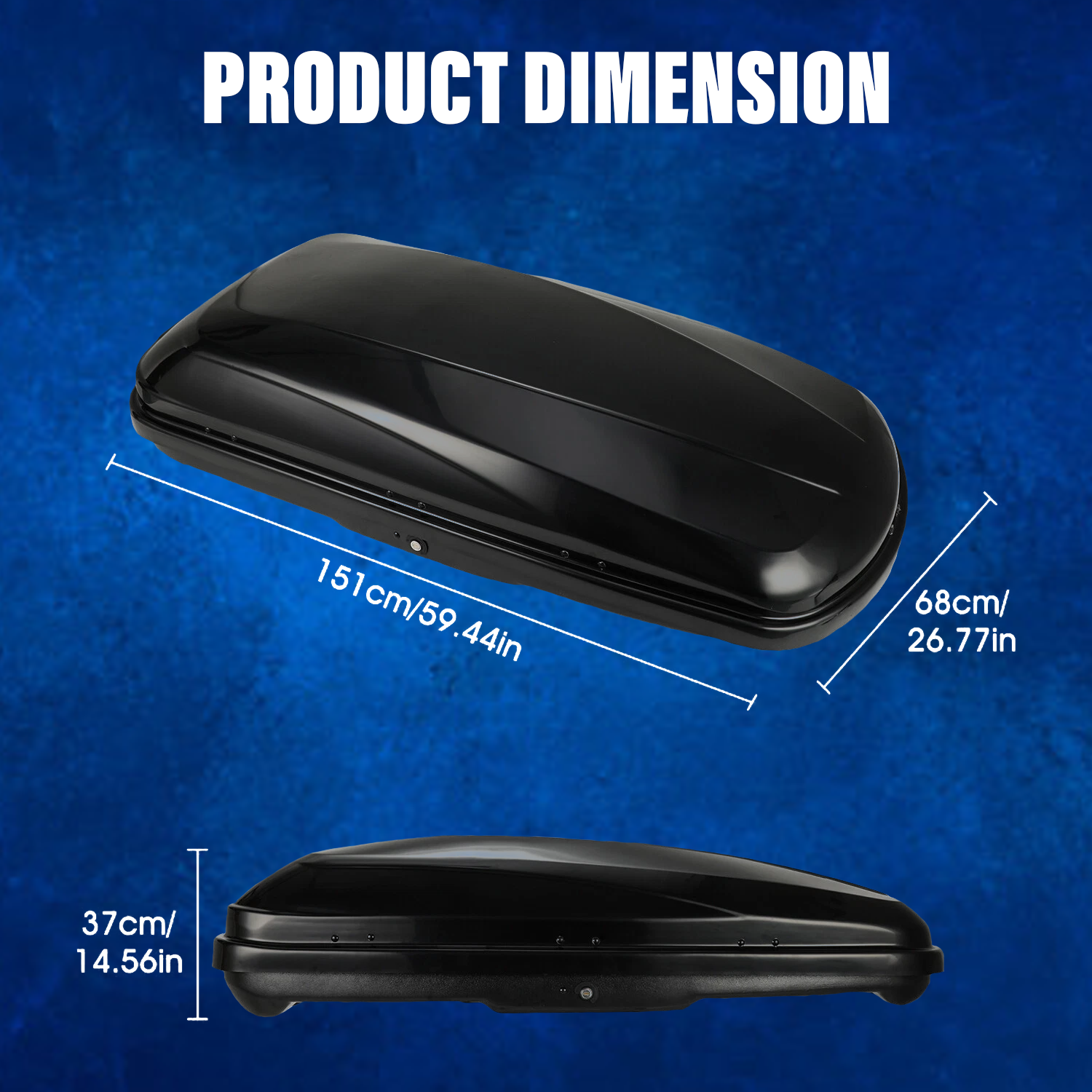 Car Roof Box – 320 Litre Lockable Hard Shell Roof Luggage Storage Carrier Roof Boxes - Tophatter Daily Deals