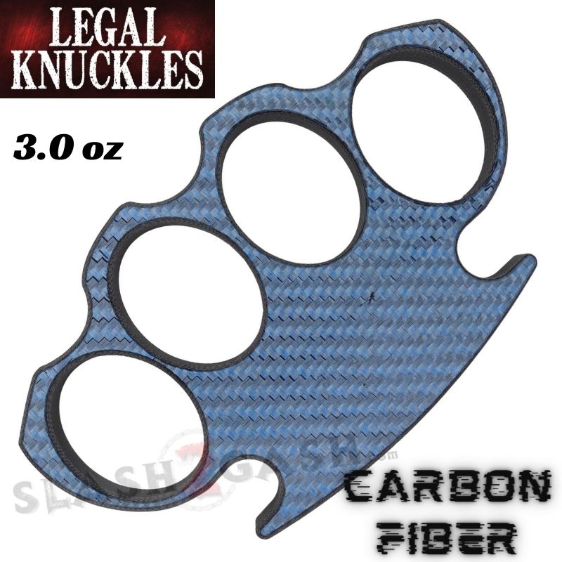 Carbon Fiber Knuckles Lightweight Puncher Legal Duster - Blue Belt Buckle - Tophatter Daily Deals