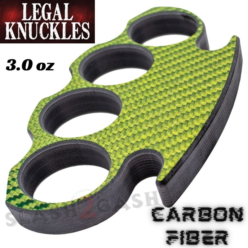 Carbon Fiber Knuckles Lightweight Puncher Legal Duster - Green Belt Buckle - Tophatter Daily Deals
