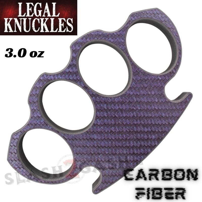 Carbon Fiber Knuckles Lightweight Puncher Legal Duster - Purple Belt Buckle - Tophatter Daily Deals
