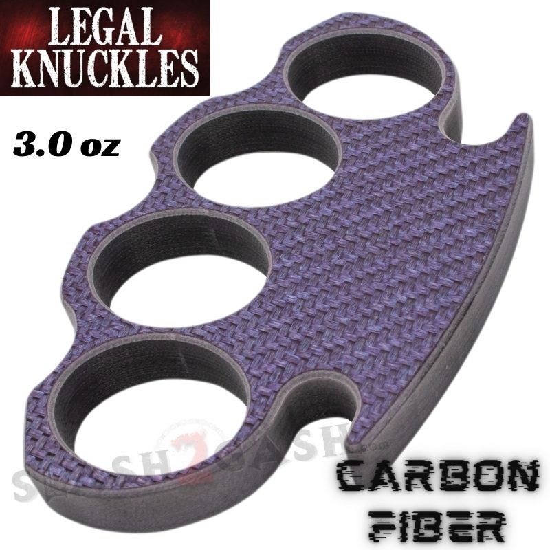 Carbon Fiber Knuckles Lightweight Puncher Legal Duster - Purple Belt Buckle - Tophatter Daily Deals