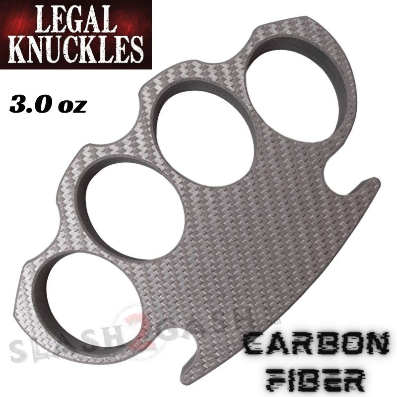 Carbon Fiber Knuckles Lightweight Puncher Legal Duster - Silver Belt Buckle - Tophatter Daily Deals