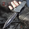 Carbon Fiber OTF Knife Dark Knight D/A Delta Force - Dagger Double Edge Plain Knife-OTF - Tophatter Daily Deals