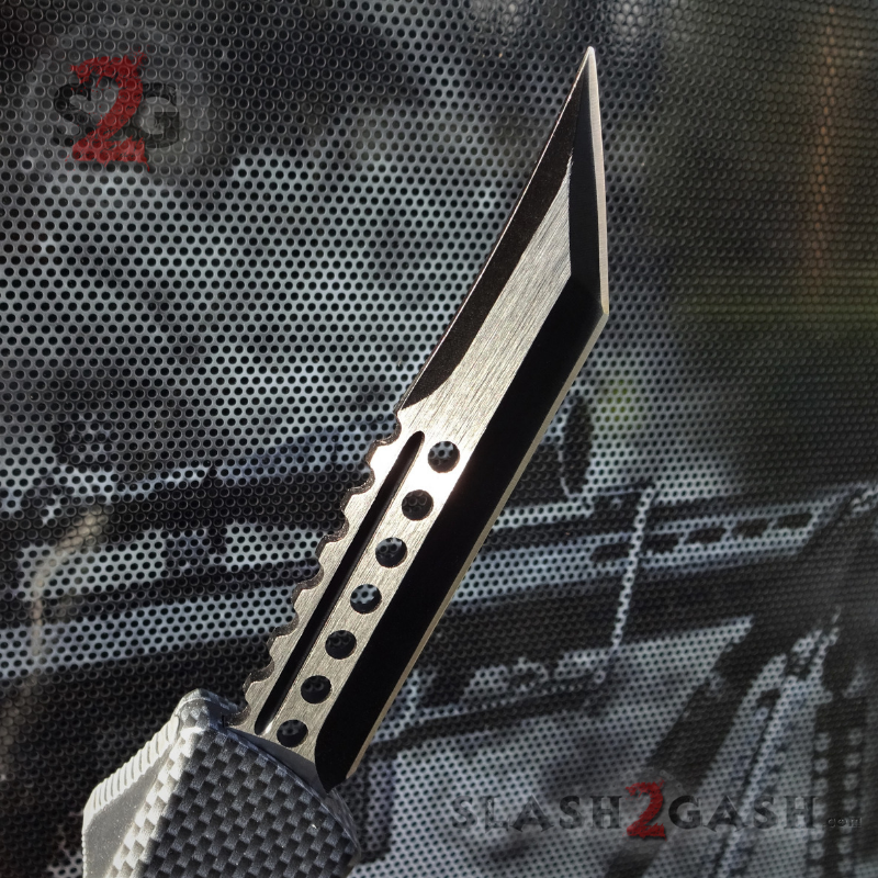 Carbon Fiber OTF Knife Dark Knight D/A Delta Force - Dagger Knife-OTF - Tophatter Daily Deals