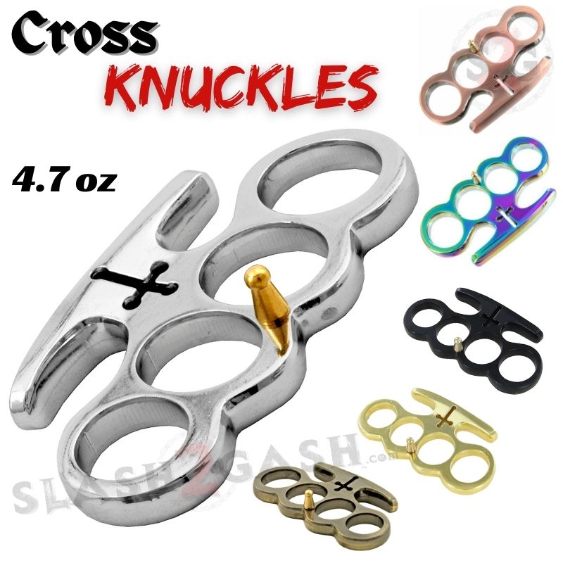 Cross Brass Knuckles Cardinals Revenge Belt Buckle - 6 colors Belt Buckle - Tophatter Daily Deals