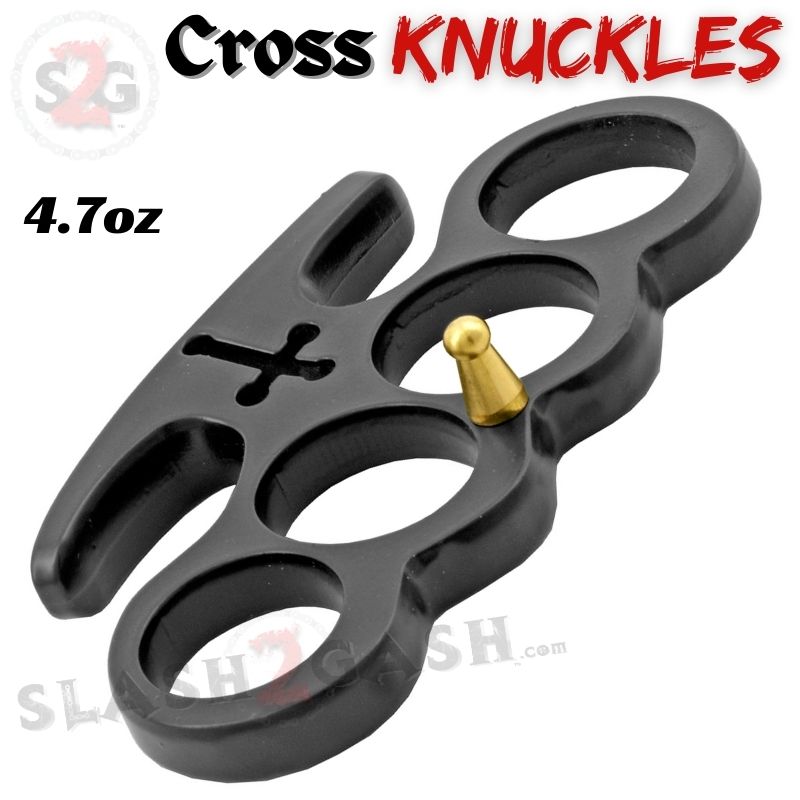 Cross Brass Knuckles Cardinals Revenge Belt Buckle - Black Belt Buckle - Tophatter Daily Deals
