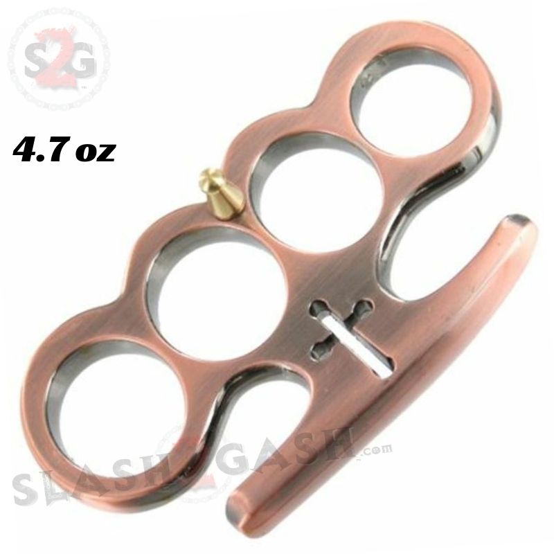Cross Brass Knuckles Cardinals Revenge Belt Buckle - Copper Belt Buckle - Tophatter Daily Deals
