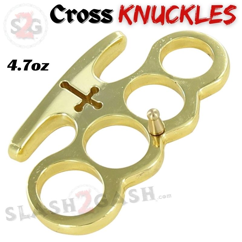 Cross Brass Knuckles Cardinals Revenge Belt Buckle - 6 colors Gold Belt Buckle - Tophatter Daily Deals
