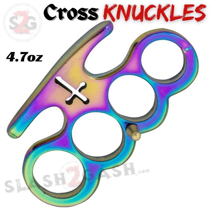 Cross Brass Knuckles Cardinals Revenge Belt Buckle - 6 colors Belt Buckle - Tophatter Daily Deals