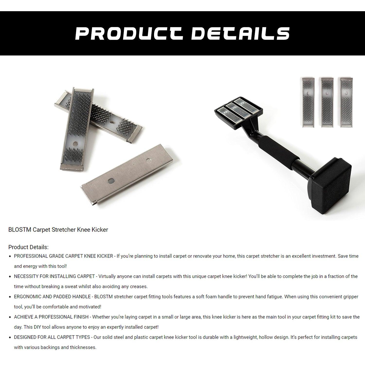 Knee Kick Carpet Stretcher - Professional Knee Kicker and Carpet Stretcher Fitters Gripper Tool Exercise & Fitness - Tophatter Daily Deals