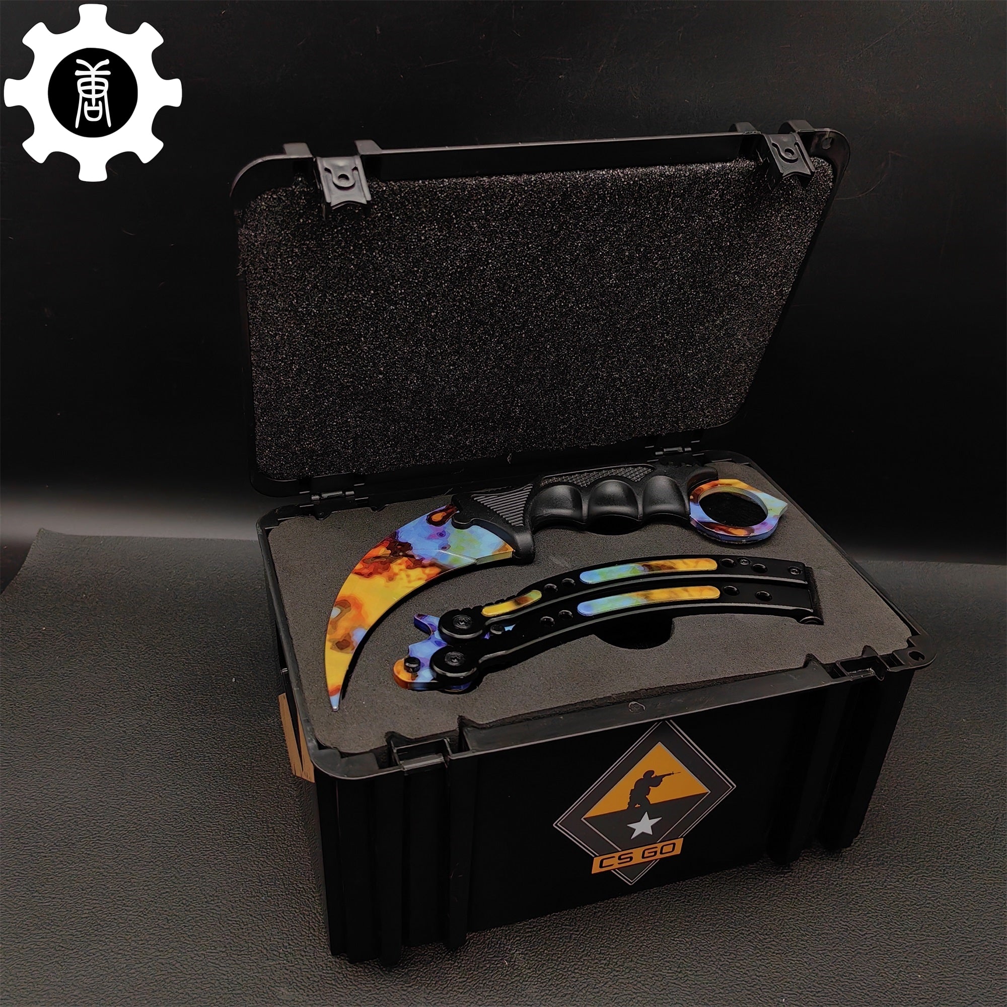 Case Hardened Blunt Blade Karambit & Butterfly Knife Weapon Case - Tophatter Daily Deals