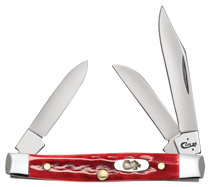Case Small Stockman - Pocket Worn Old Red Bone Corn Cob Jig - 10305 - Tophatter Daily Deals
