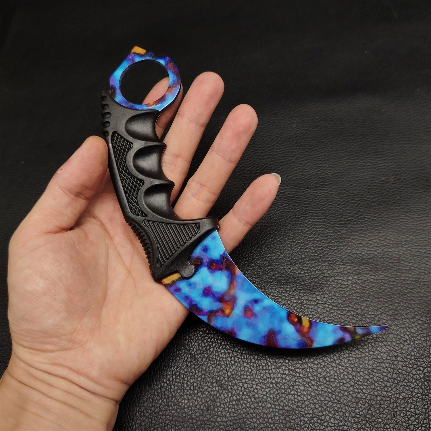 Case Hardened Blunt Blade Karambit Trainer & Balisong Butterfly Knife Trainer 2 in 1 Pack Gift Box - Tophatter Daily Deals