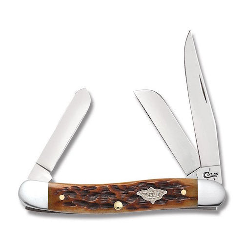 Case - Antique Peachseed - Jigged Bone - Medium Stockman - 23461 Traditional Knives - Tophatter Daily Deals