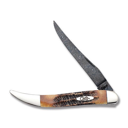 Case - BoneStag - Damascus - Medium Texas Toothpick - 34804 Traditional Knives - Tophatter Daily Deals