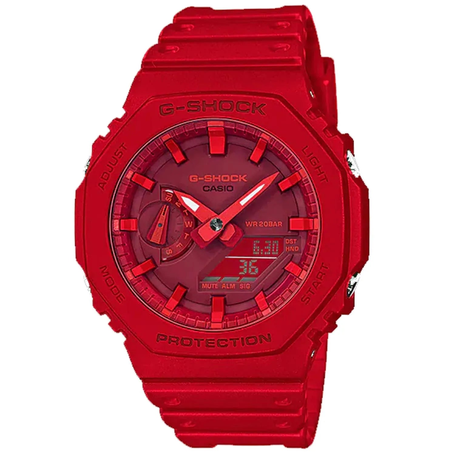 Casio Men's G-Shock Red Dial Watch - GA2100-4A - 6 (36) Men's Watches - Tophatter Daily Deals