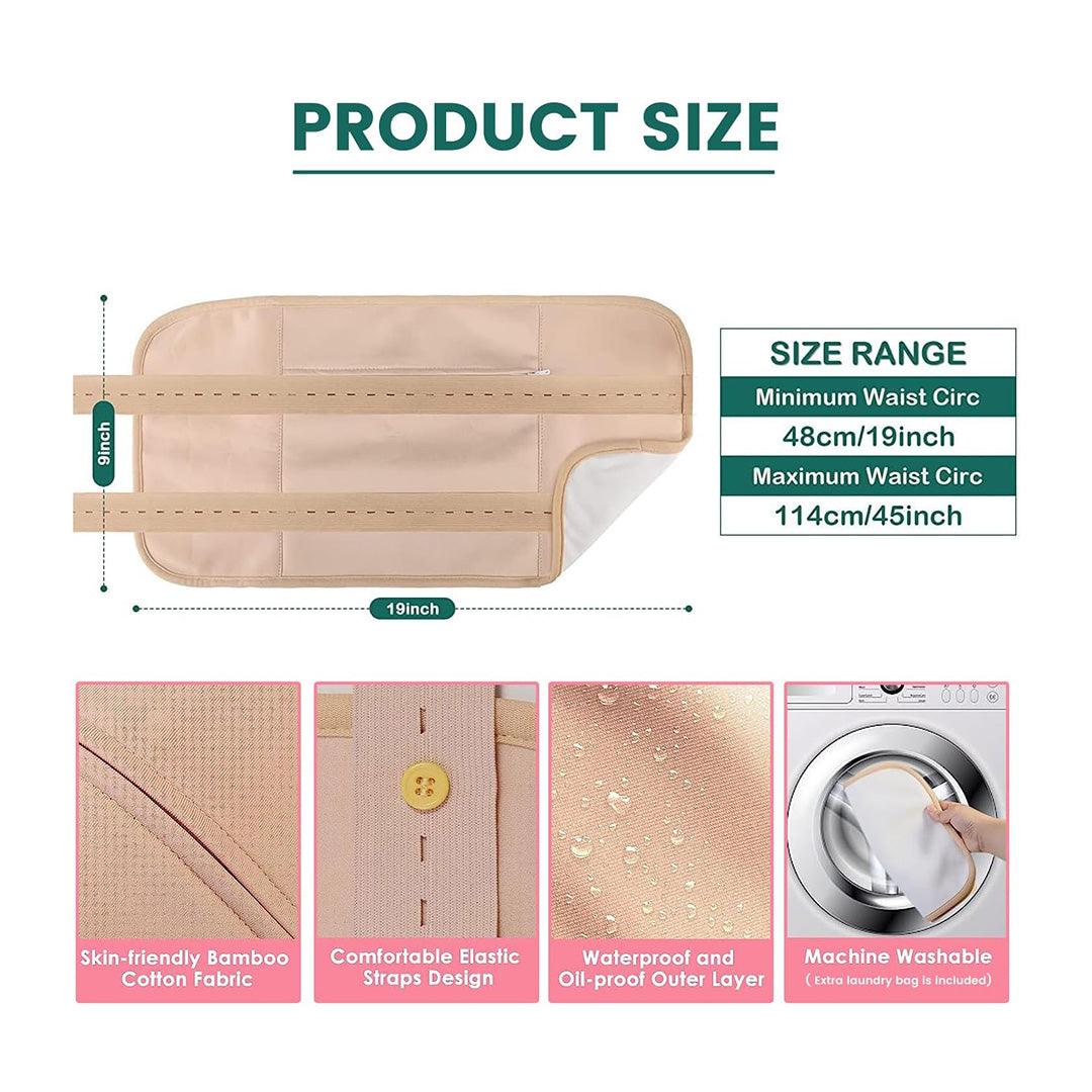 Castor Oil Pack UK - Reusable Castor Oil Pack Kit Waist Wrap for Insomnia Constipation Inflammation Apparel & Accessories - Tophatter Daily Deals