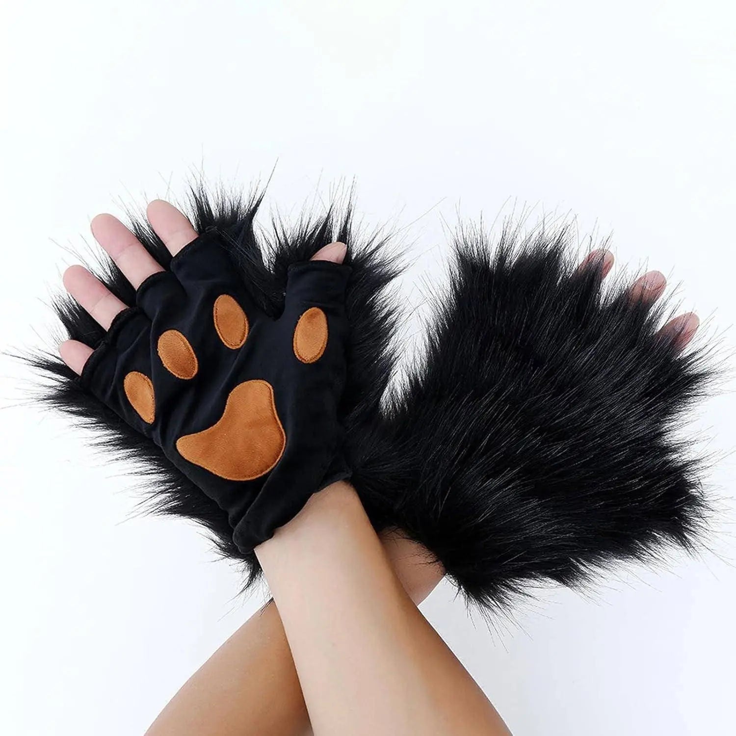 Cat Paw Gloves, Fingerless, with Cat Paw, Fox, Animal, Cosplay - Tophatter Daily Deals
