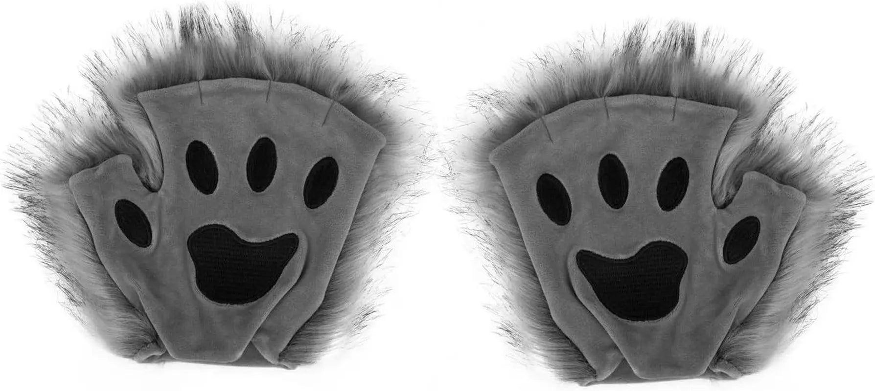 Cat Paw Gloves, Fingerless, with Cat Paw, Fox, Animal, Cosplay - Tophatter Daily Deals