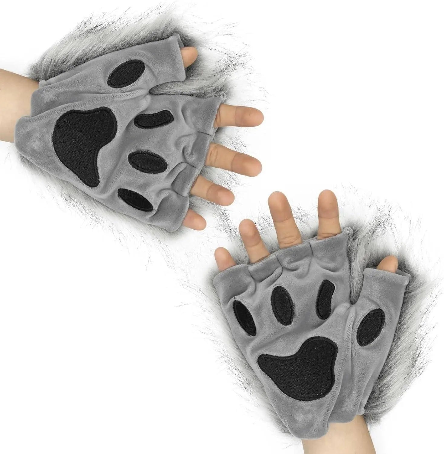 Cat Paw Gloves, Fingerless, with Cat Paw, Fox, Animal, Cosplay - Tophatter Daily Deals